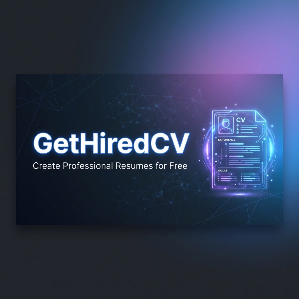 GetHiredCV — free CV creation tools